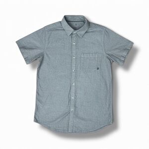 Free Fly Men’s Gray Bamboo Blend Short Sleeve Button Down Shirt Small